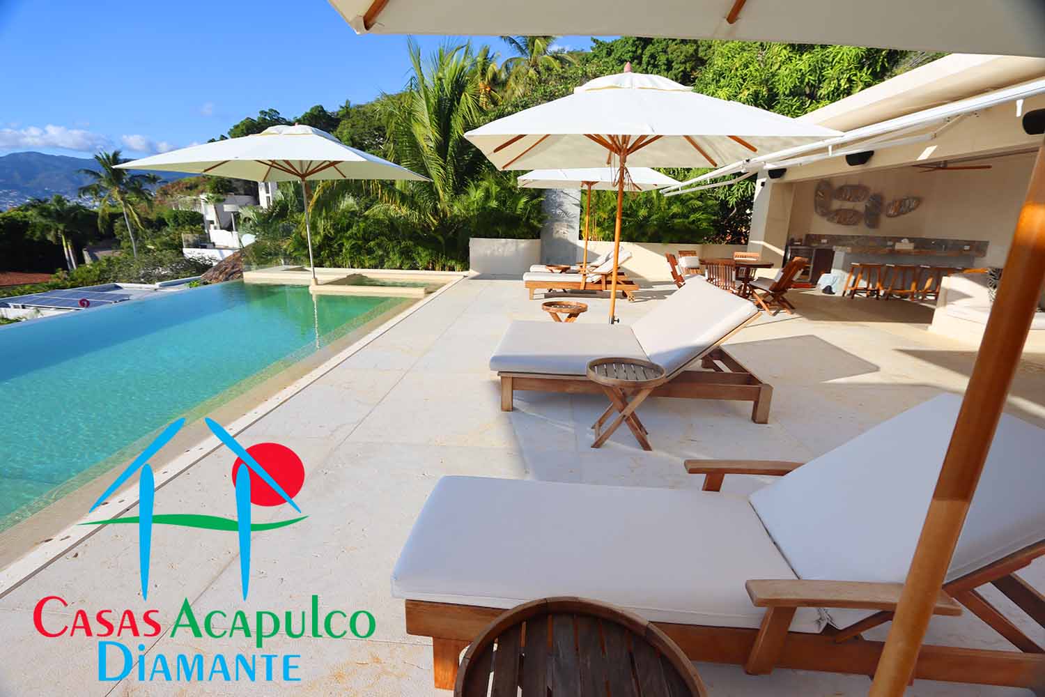 Tres Vistas - Terraza con alberca y palapa 18